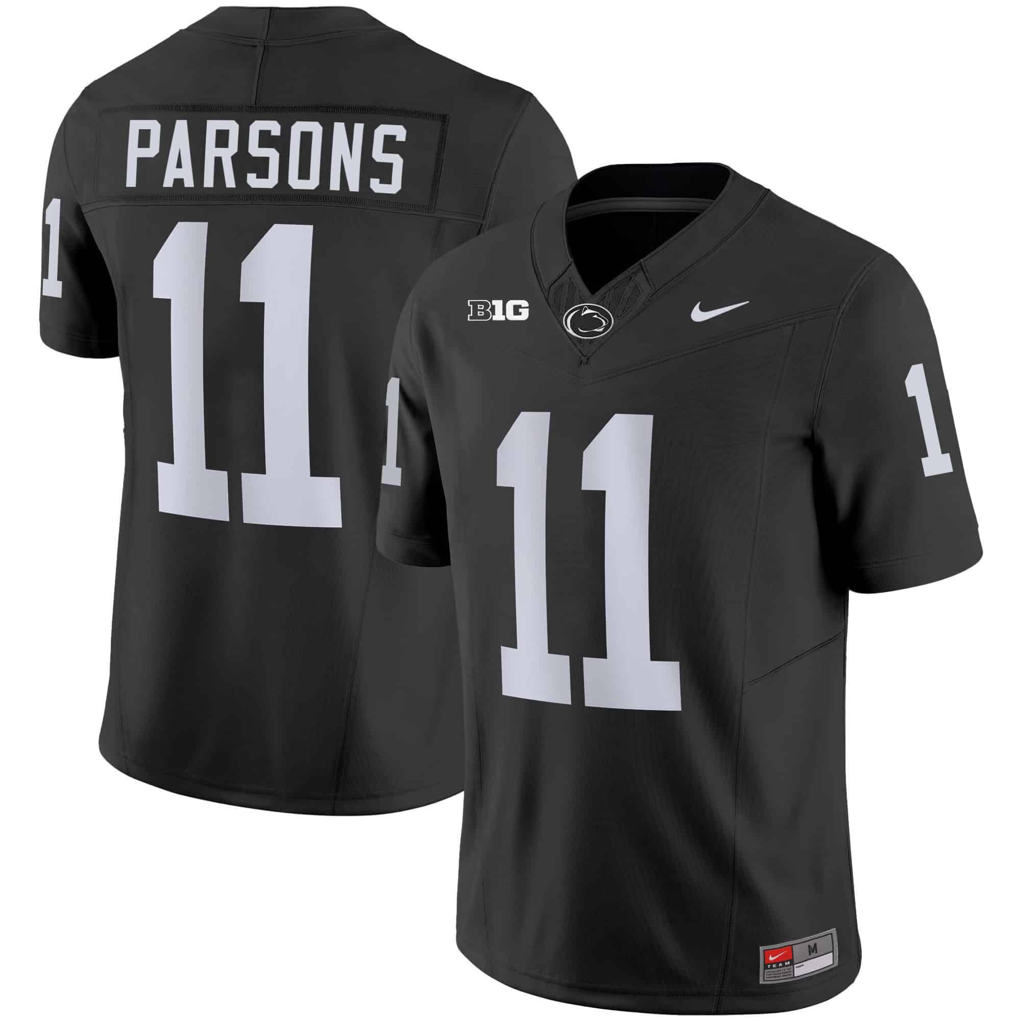 Men Penn State Nittany Lions #11 Parsons Black 2024 Nike Vapor Limited NCAA Jersey style 1